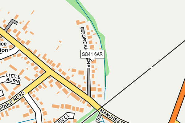 SO41 6AR map - OS OpenMap – Local (Ordnance Survey)