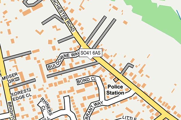 SO41 6AS map - OS OpenMap – Local (Ordnance Survey)