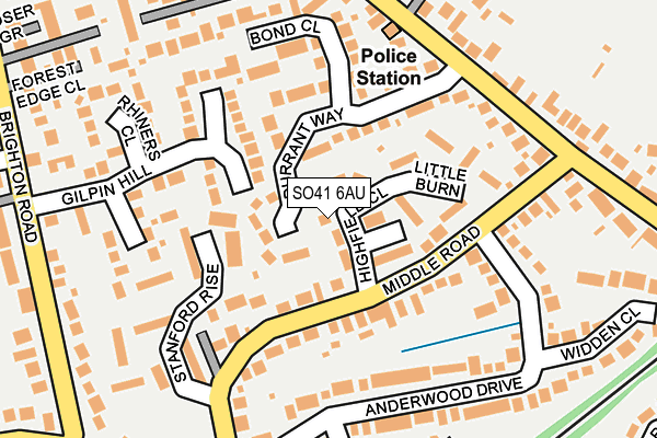 SO41 6AU map - OS OpenMap – Local (Ordnance Survey)