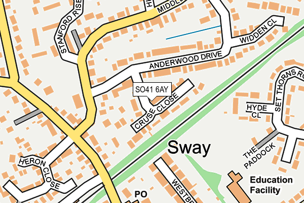 SO41 6AY map - OS OpenMap – Local (Ordnance Survey)