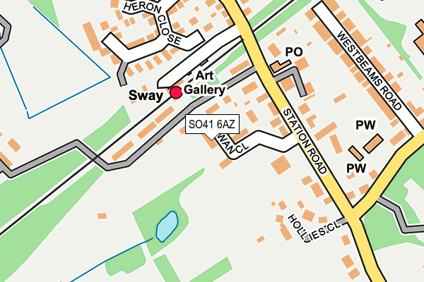 SO41 6AZ map - OS OpenMap – Local (Ordnance Survey)