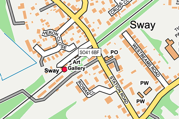 SO41 6BF map - OS OpenMap – Local (Ordnance Survey)