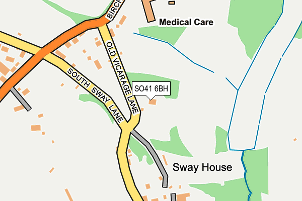 SO41 6BH map - OS OpenMap – Local (Ordnance Survey)