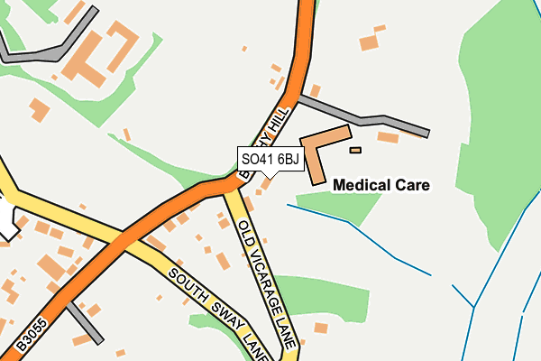 SO41 6BJ map - OS OpenMap – Local (Ordnance Survey)