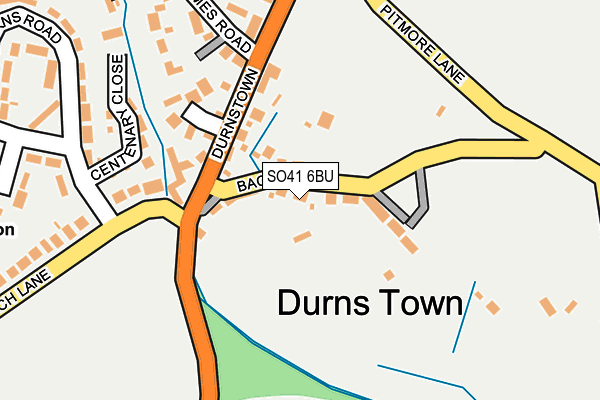 SO41 6BU map - OS OpenMap – Local (Ordnance Survey)