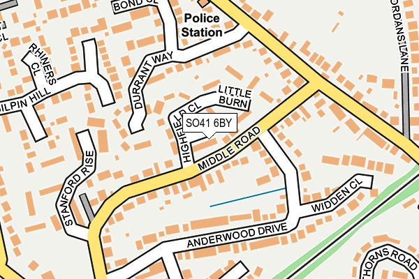 SO41 6BY map - OS OpenMap – Local (Ordnance Survey)