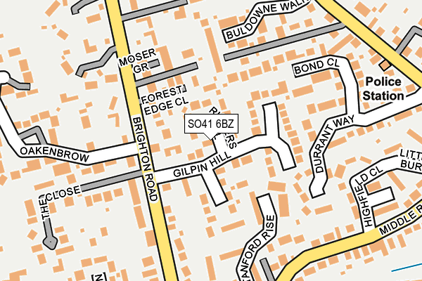 SO41 6BZ map - OS OpenMap – Local (Ordnance Survey)