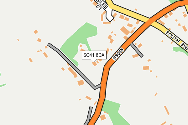 SO41 6DA map - OS OpenMap – Local (Ordnance Survey)