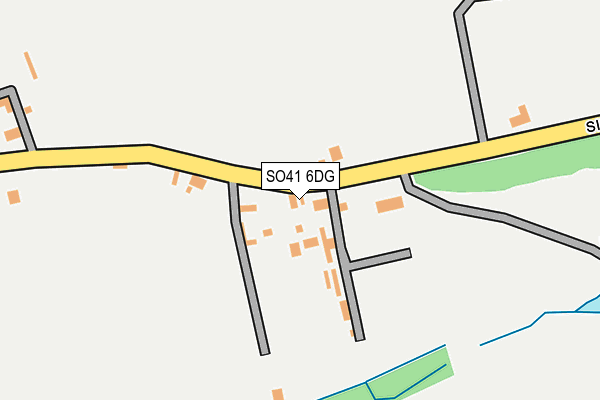 SO41 6DG map - OS OpenMap – Local (Ordnance Survey)