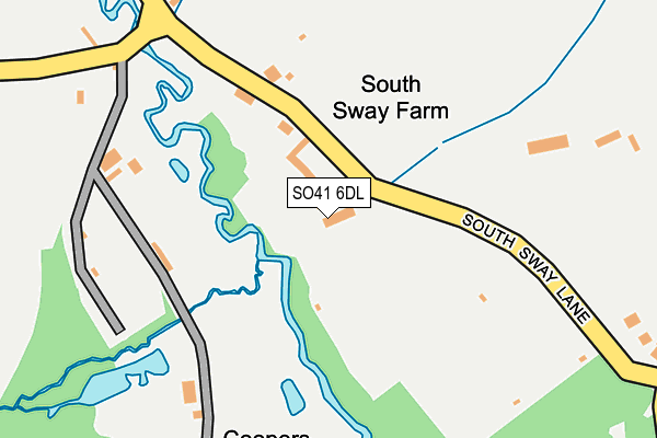 SO41 6DL map - OS OpenMap – Local (Ordnance Survey)