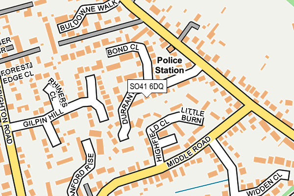 SO41 6DQ map - OS OpenMap – Local (Ordnance Survey)