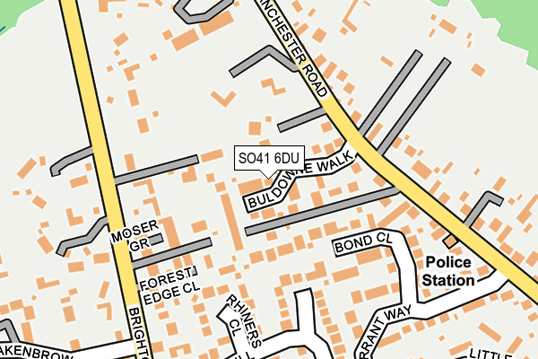 SO41 6DU map - OS OpenMap – Local (Ordnance Survey)