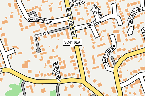 SO41 6EA map - OS OpenMap – Local (Ordnance Survey)