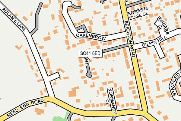 SO41 6ED map - OS OpenMap – Local (Ordnance Survey)