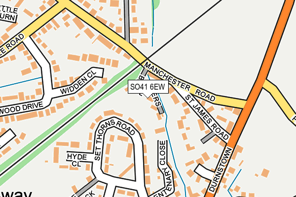 SO41 6EW map - OS OpenMap – Local (Ordnance Survey)