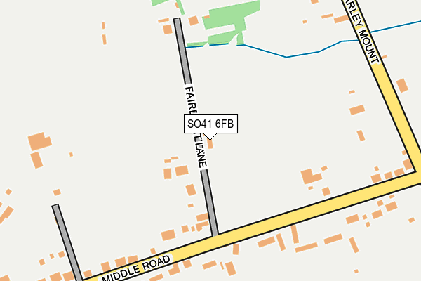 SO41 6FB map - OS OpenMap – Local (Ordnance Survey)