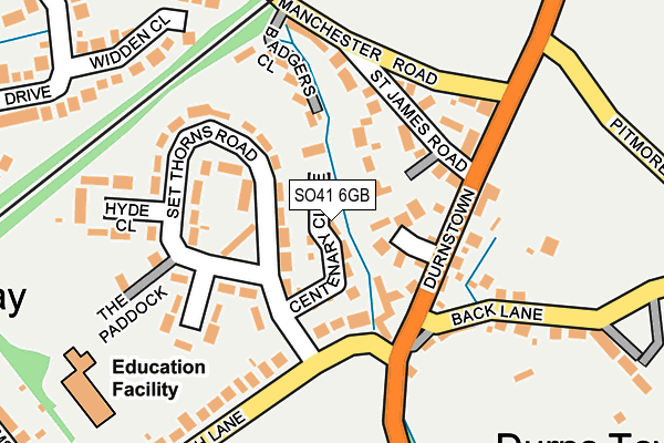 SO41 6GB map - OS OpenMap – Local (Ordnance Survey)