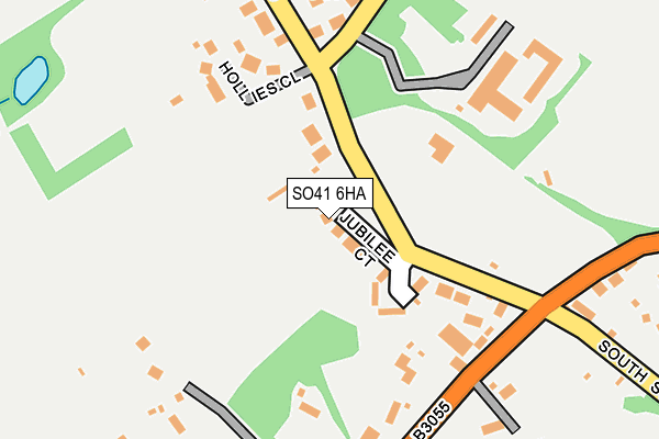 SO41 6HA map - OS OpenMap – Local (Ordnance Survey)