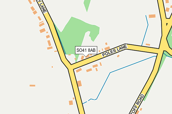 SO41 8AB map - OS OpenMap – Local (Ordnance Survey)