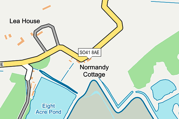 SO41 8AE map - OS OpenMap – Local (Ordnance Survey)