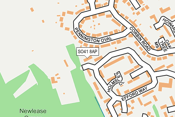 SO41 8AP map - OS OpenMap – Local (Ordnance Survey)