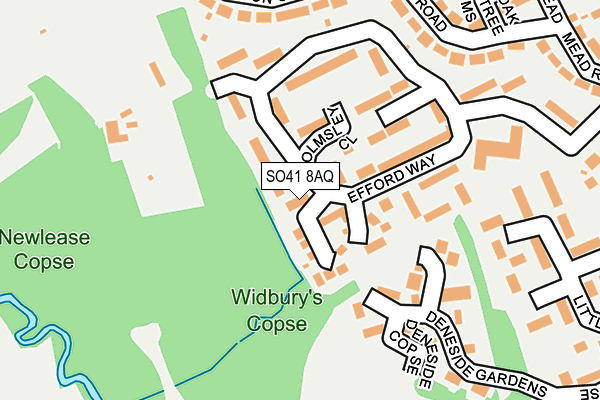 SO41 8AQ map - OS OpenMap – Local (Ordnance Survey)