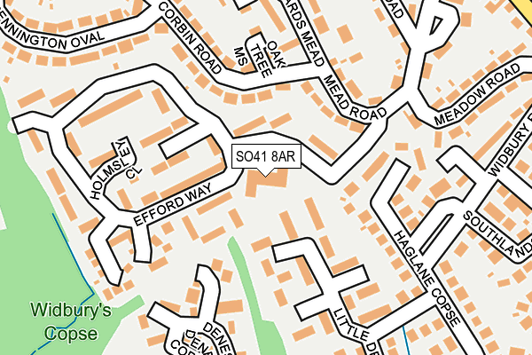 SO41 8AR map - OS OpenMap – Local (Ordnance Survey)