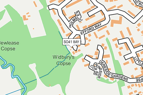 SO41 8AY map - OS OpenMap – Local (Ordnance Survey)