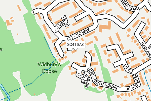 SO41 8AZ map - OS OpenMap – Local (Ordnance Survey)