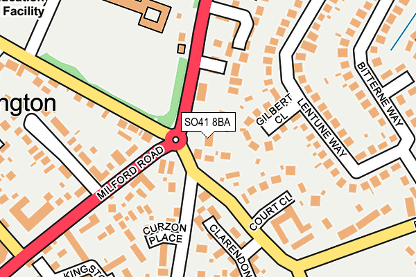 SO41 8BA map - OS OpenMap – Local (Ordnance Survey)