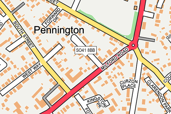 SO41 8BB map - OS OpenMap – Local (Ordnance Survey)