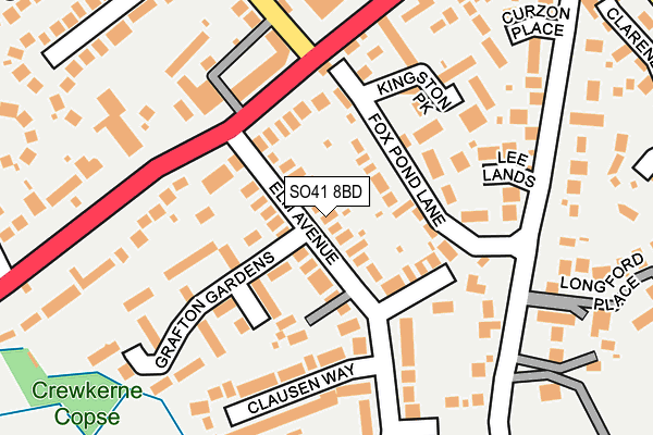 SO41 8BD map - OS OpenMap – Local (Ordnance Survey)