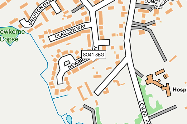 SO41 8BG map - OS OpenMap – Local (Ordnance Survey)