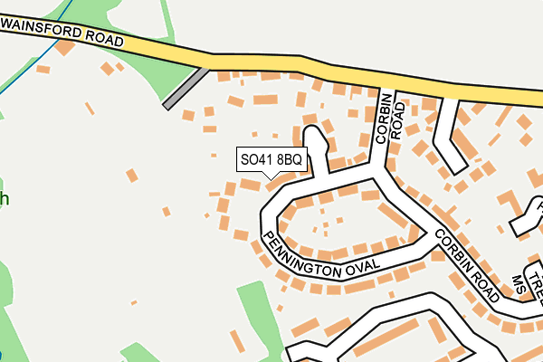 SO41 8BQ map - OS OpenMap – Local (Ordnance Survey)