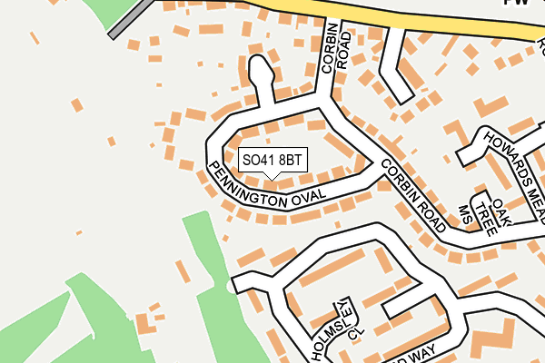 SO41 8BT map - OS OpenMap – Local (Ordnance Survey)