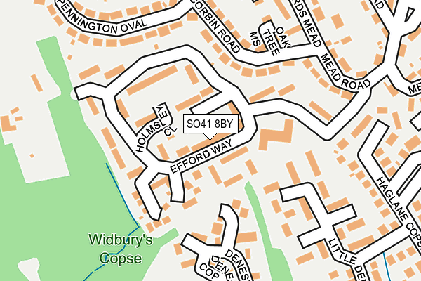 SO41 8BY map - OS OpenMap – Local (Ordnance Survey)