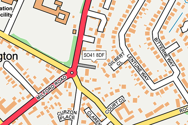 SO41 8DF map - OS OpenMap – Local (Ordnance Survey)