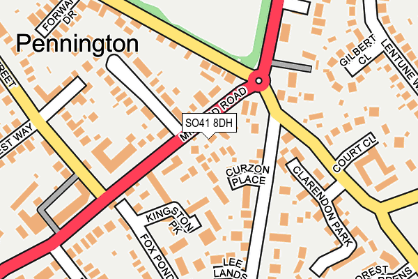 SO41 8DH map - OS OpenMap – Local (Ordnance Survey)