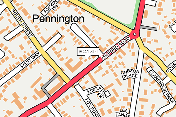 SO41 8DJ map - OS OpenMap – Local (Ordnance Survey)