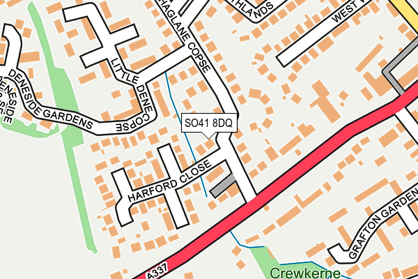 SO41 8DQ map - OS OpenMap – Local (Ordnance Survey)