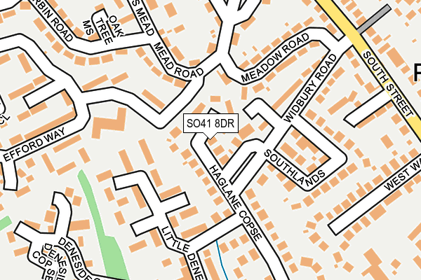 SO41 8DR map - OS OpenMap – Local (Ordnance Survey)