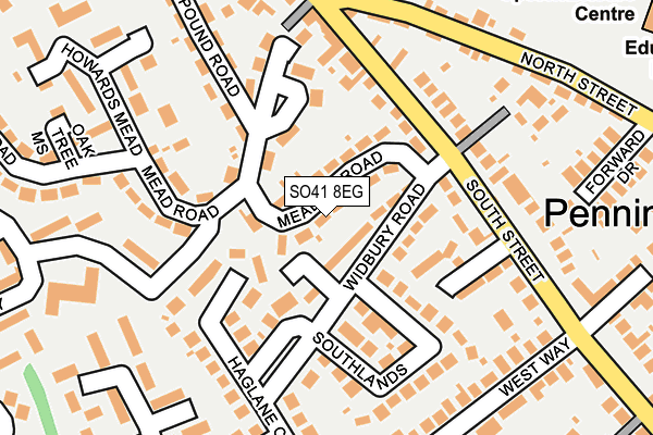 SO41 8EG map - OS OpenMap – Local (Ordnance Survey)