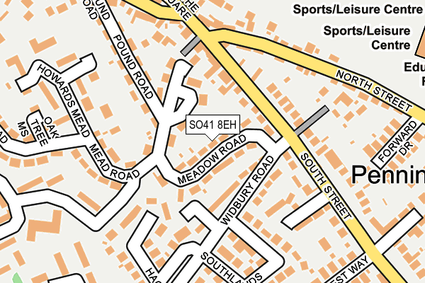SO41 8EH map - OS OpenMap – Local (Ordnance Survey)