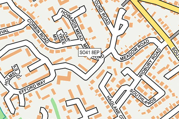 SO41 8EP map - OS OpenMap – Local (Ordnance Survey)
