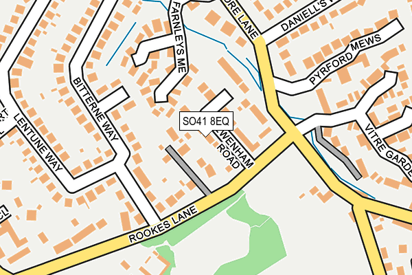 SO41 8EQ map - OS OpenMap – Local (Ordnance Survey)