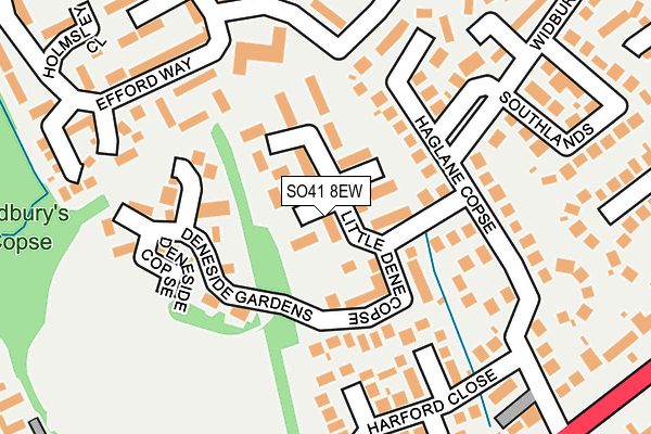 SO41 8EW map - OS OpenMap – Local (Ordnance Survey)