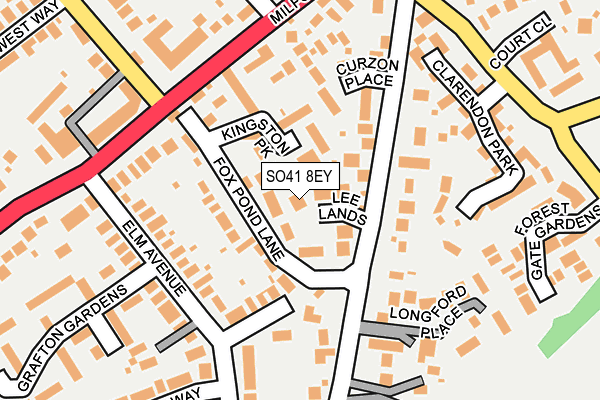 SO41 8EY map - OS OpenMap – Local (Ordnance Survey)