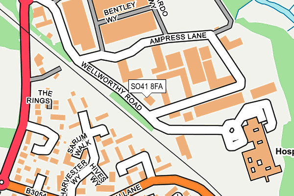 SO41 8FA map - OS OpenMap – Local (Ordnance Survey)
