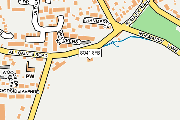 SO41 8FB map - OS OpenMap – Local (Ordnance Survey)