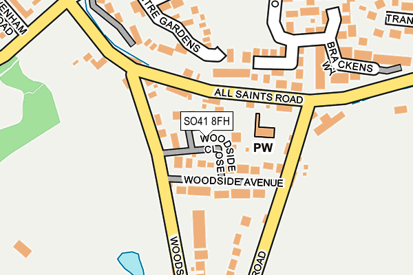 SO41 8FH map - OS OpenMap – Local (Ordnance Survey)